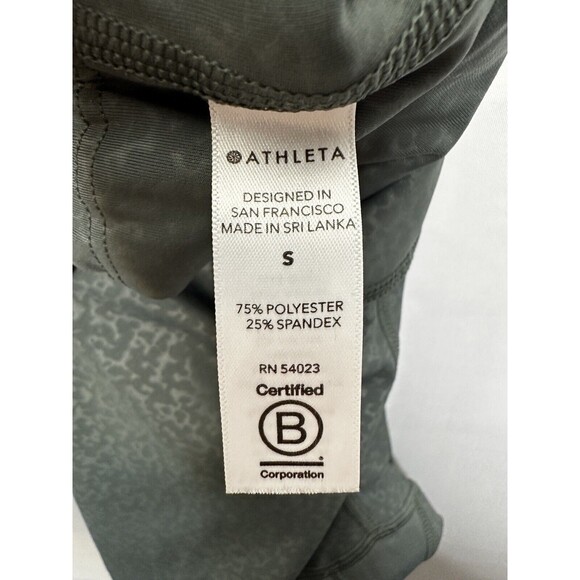 Athleta Ultimate Stash Pocket Embossed 7/8 Tight Bali Green‎ Women’s Size Small - Picture 6 of 8